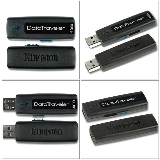 Kingston DataTraveler 100   USB flash drive   4 GB   Hi Speed USB   black
