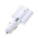Dual USB Car Charger for iPod, Cell phone, MP3 player - White