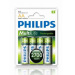 Philips 2700mAh MultiLife NiMH Rechargeable AA Batteries 4PCS/PK (R6B4A270/27)