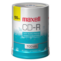 648200 CD-R 48X 80Min/700MB Branded Blank Media Discs in Cake Box