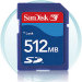 Secure Digital Memory Card 512MB - Model SDSDB-512-768