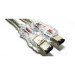 LinkDepot 10Ft 6 Pin to 6 Pin Firewire Cable with Blue Flashing Light