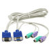 6 ft KVM (Keyboard/Video/Mouse) PS2 Male to Female Cable
