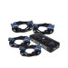 4-Port KVM Switch With 4 Sets Of Cables