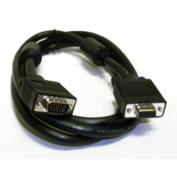 10ft SVGA-HD15 Male To Female With Ferrites Cable
