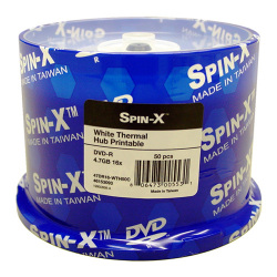 White Thermal Hub Printable 16X DVD-R Media in Cake Box