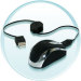 Input Device - Black 3D Mini Optical Mouse - Detachable & Retractable USB