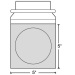 5" X 5" White Board CD Mailer with Flap, Tape, Seal, Clear Window