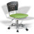 Translucent Back Student Chair with Sour Apple Green Fabric
