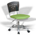 Translucent Back Student Chair with Sour Apple Green Fabric