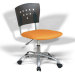 Translucent Back Student Chair with Orange Fabric