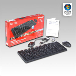 Black 104 Normal Keys 8 Function Keys + Wireless Standard Optical Desktop 700 Keyboard & Mouse - Retail