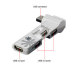 USB 2.0 4 Ports Self Powered Hub, 180-Degree Adjustable Port, White Color