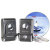 Sapphire U-100-BK 2-Piece USB 2.0 Portable Multimedia Speaker Set (Black)