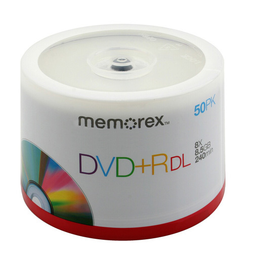 Memorex 8X 8.5GB Dual Layer Blank DVD+R Media