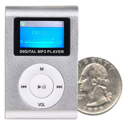 2GB USB Clip Style MP3 Player w/FM/Voice (Silver)