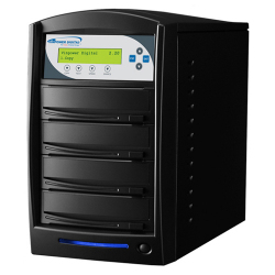 1 To 3 Target Network Ready DVD Duplicator with 20X DVD+/-R/RW/8X Double Layer DVD+/-R/CD Burner and 250GB Hard Drive in Silver Casing