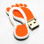 Orange Filpflop 16GB USB 2.0 Rubber Flash Drive (RBSLR2-16GB)