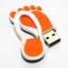 Orange Filpflop 4GB USB 2.0 Rubber Flash Drive (RBSLR2-4GB)