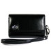 Kroo Black Leather Universal Cell Phone Case