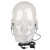 Behind-the-Head Earbud Stereo Headphones 3.5mm Jack (Black/Silver) with 2.5mm Adapter