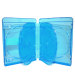 22mm Clear Blue 5 Discs Blu-Ray DVD Case with 2 Tray and Licensed Blu-Ray Logo