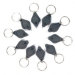 10Pack Black Flashlight Keychain 22000mcd