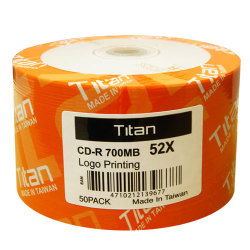 Duplication Grade 52x CD-R 80min/700mb Silver Logo Top Blank Media Discs in 50 Plastic Wrap