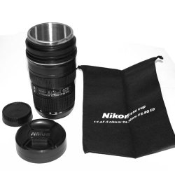 Nikon AF-S 24-70mm Lens Thermal Insulated Stainless Coffee Cup