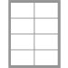 Laser / Inkjet 8-Up , Matte 4 x 2 1/2 White Name Badge Label Compatible to Avery 5395