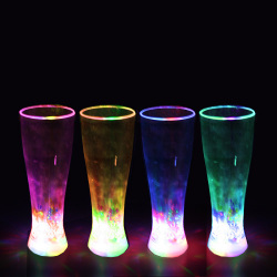 4-Pack Tall Pilsner Color LED Lighted Glasses