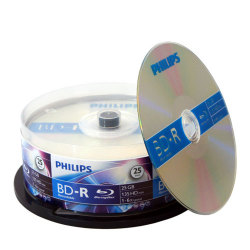 Branded 6X BD-R 25G Blank Blu-ray Media Discs in Cake Box
