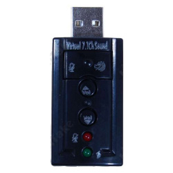 7.1 Channel External USB2.0 3D Sound Card (Black)