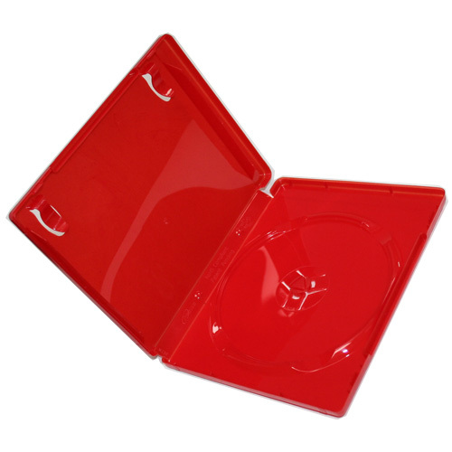 ps3 blu ray 14mm single red blu ray dvd case