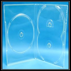 3 Discs Standard Clear DVD Case Overlap - 14mm