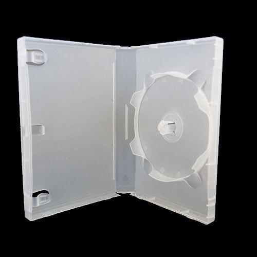 27mm Frosty Clear DVD Case with 1 Tall Hub Stackable Up to 8 Discs