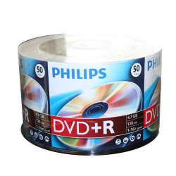 16X 4.7GB (DR4S6U50F/17) DVD+R Silver Branded Blank Discs in Shrink Wrap