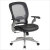 Air Grid Back Chair, Leather Seat and Platinum Finish Accents
