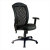 Screen Back With Vinyl Trim and Leather Seat Chair