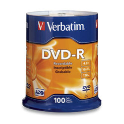 DVD-R 16X 4.7GB Logo Branded Blank Media Discs in Cake Box