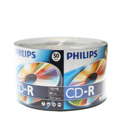Silver Branded 52X CD-R Blank Media Discs