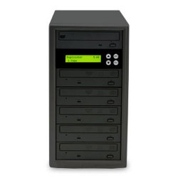 1 To 5 Target Duplicator with 20x DVD+/-R/RW/ 8x Double Layer DVD+/-R /CD Burner - Standard Black Casing