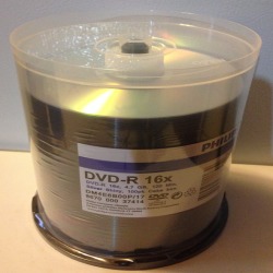 DVD+R 4.7GB SILVER SHINY METALIZED HUB in Cake Box
