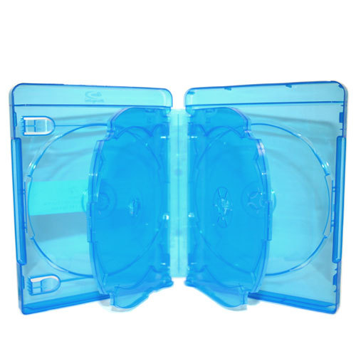 22mm Clear Blue 6 Discs Blu-Ray DVD Case with 2 Tray and Licensed