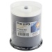 Philips Matte Silver Inkjet Metalized Hub Printable 16X DVD-R Blank Media Discs in Cake Box